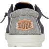 imageHEYDUDE Wally Jute Mens Shoes Mens Slipon Loafers Comfortable ampamp LightWeightBlackGranite Grey