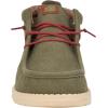 imageHEYDUDE Wally Mid Stretch Pull on Boots Comfortable ampamp LightWeightOlive Waxed Canvas