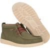 imageHEYDUDE Wally Mid Stretch Pull on Boots Comfortable ampamp LightWeightOlive Waxed Canvas
