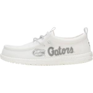 imageHEYDUDE Wally Collegiate Whites Mens Shoes Mens Slipon Loafers Comfortable ampamp LightWeightFlorida Gators WhiteOrange