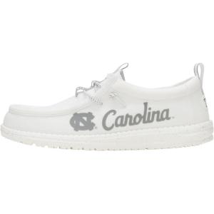 imageHEYDUDE Wally Collegiate Whites Mens Shoes Mens Slipon Loafers Comfortable ampamp LightWeightUnc Tarheels WhiteLight Blue