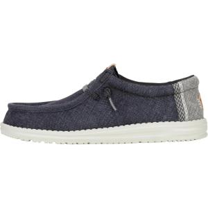 imageHEYDUDE Wally Jute Mens Shoes Mens Slipon Loafers Comfortable ampamp LightWeightBlackGranite Grey