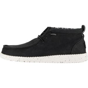imageHEYDUDE Wally Mid Stretch Pull on Boots Comfortable ampamp LightWeightBlackWhite