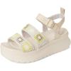 imageHEYDUDE Womens Delray Buckle Cottage Crochet LoaferEgretLavenderMulti