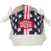 imageHey Dude Mens Wally Funk Americana  Mens Shoes  Men Slipon Loafers  Comfortable ampamp LightWeightStars WhiteNavy Blazer