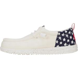 imageHey Dude Mens Wally Funk Americana  Mens Shoes  Men Slipon Loafers  Comfortable ampamp LightWeightStars WhiteNavy Blazer