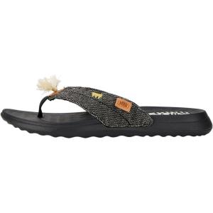 imageHey Dude Womens Christi Flip Embroidered Black Size 6  Womens Shoes  Women Slipon Sandals  Comfortable ampamp LightWeight