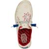 imageHEYDUDE Mens Wally Eco Ascend  Mens Lace Up Loafers  Comfortable ampamp LightWeightFireworks White