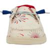 imageHEYDUDE Mens Wally Eco Ascend  Mens Lace Up Loafers  Comfortable ampamp LightWeightFireworks White