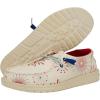 imageHEYDUDE Mens Wally Eco Ascend  Mens Lace Up Loafers  Comfortable ampamp LightWeightFireworks White