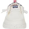 imageHEYDUDE Mens Wally Eco Ascend  Mens Lace Up Loafers  Comfortable ampamp LightWeightFunk WhiteNavy Blazer