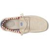imageHEYDUDE Mens Wally Eco Ascend  Mens Lace Up Loafers  Comfortable ampamp LightWeightOffwhite Patriotic