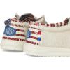 imageHEYDUDE Mens Wally Eco Ascend  Mens Lace Up Loafers  Comfortable ampamp LightWeightOffwhite Patriotic