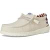 imageHEYDUDE Mens Wally Eco Ascend  Mens Lace Up Loafers  Comfortable ampamp LightWeightOffwhite Patriotic
