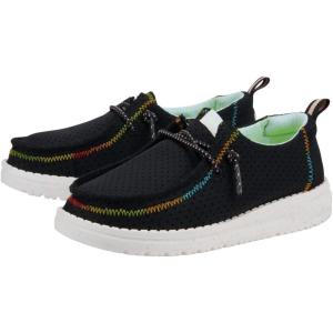 imageHEYDUDE Mens Wally Eco Ascend  Mens Lace Up Loafers  Comfortable ampamp LightWeightBlack