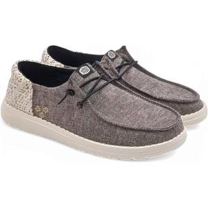 imageHEYDUDE Mens Wally Eco Ascend  Mens Lace Up Loafers  Comfortable ampamp LightWeightBlackMulti