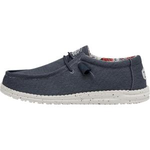 imageHEYDUDE Mens Wally Eco Ascend  Mens Lace Up Loafers  Comfortable ampamp LightWeightBlue