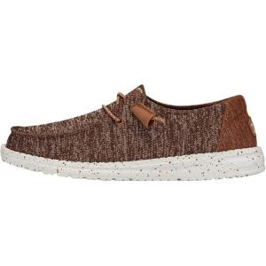 imageHEYDUDE Mens Wally Eco Ascend  Mens Lace Up Loafers  Comfortable ampamp LightWeightBrown