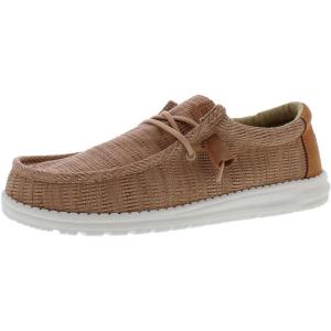 imageHEYDUDE Mens Wally Eco Ascend  Mens Lace Up Loafers  Comfortable ampamp LightWeightRust