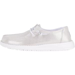 imageHEYDUDE Mens Wally Eco Ascend  Mens Lace Up Loafers  Comfortable ampamp LightWeightSilver