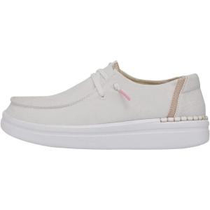 imageHEYDUDE Mens Wally Eco Ascend  Mens Lace Up Loafers  Comfortable ampamp LightWeightSpark White