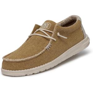 imageHEYDUDE Mens Wally Eco Ascend  Mens Lace Up Loafers  Comfortable ampamp LightWeightYellow
