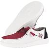 imageHey Dude Womens Wendy NCAA  Womens Shoes  Womens Slipon Loafers  Comfortable ampamp LightWeightAm BurgundyWhite