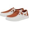 imageHey Dude Womens Wendy NCAA  Womens Shoes  Womens Slipon Loafers  Comfortable ampamp LightWeightLonghorns Burnt OrangeWhite