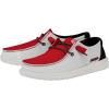 imageHey Dude Womens Wendy NCAA  Womens Shoes  Womens Slipon Loafers  Comfortable ampamp LightWeightLouisville RedWhite