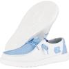 imageHey Dude Womens Wendy NCAA  Womens Shoes  Womens Slipon Loafers  Comfortable ampamp LightWeightUnc WhiteBlue