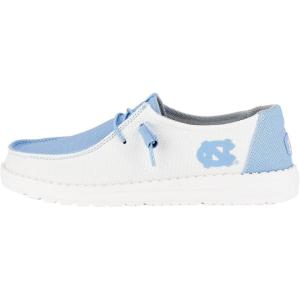 imageHey Dude Womens Wendy NCAA  Womens Shoes  Womens Slipon Loafers  Comfortable ampamp LightWeightUnc WhiteBlue