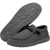 imageHey Dude Mens Wally Stretch  Mens Loafers  Comfortable ampamp LightWeightStretch Steel
