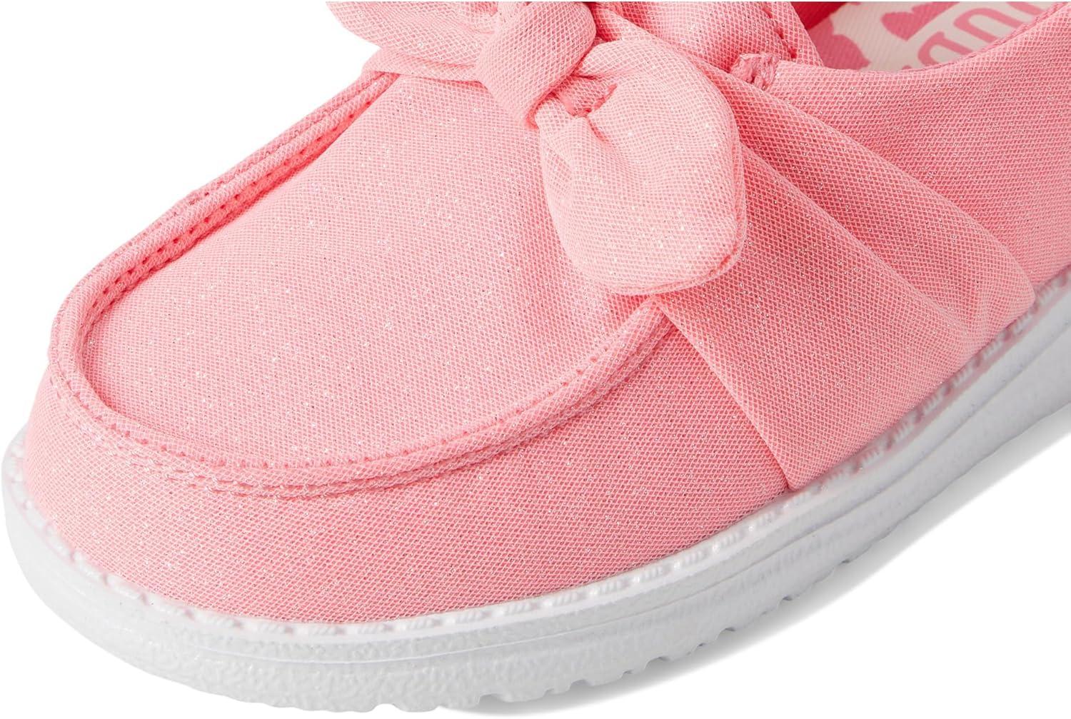 imageHEYDUDE Girls Wendy Bow Stardust Toddler LoaferPink