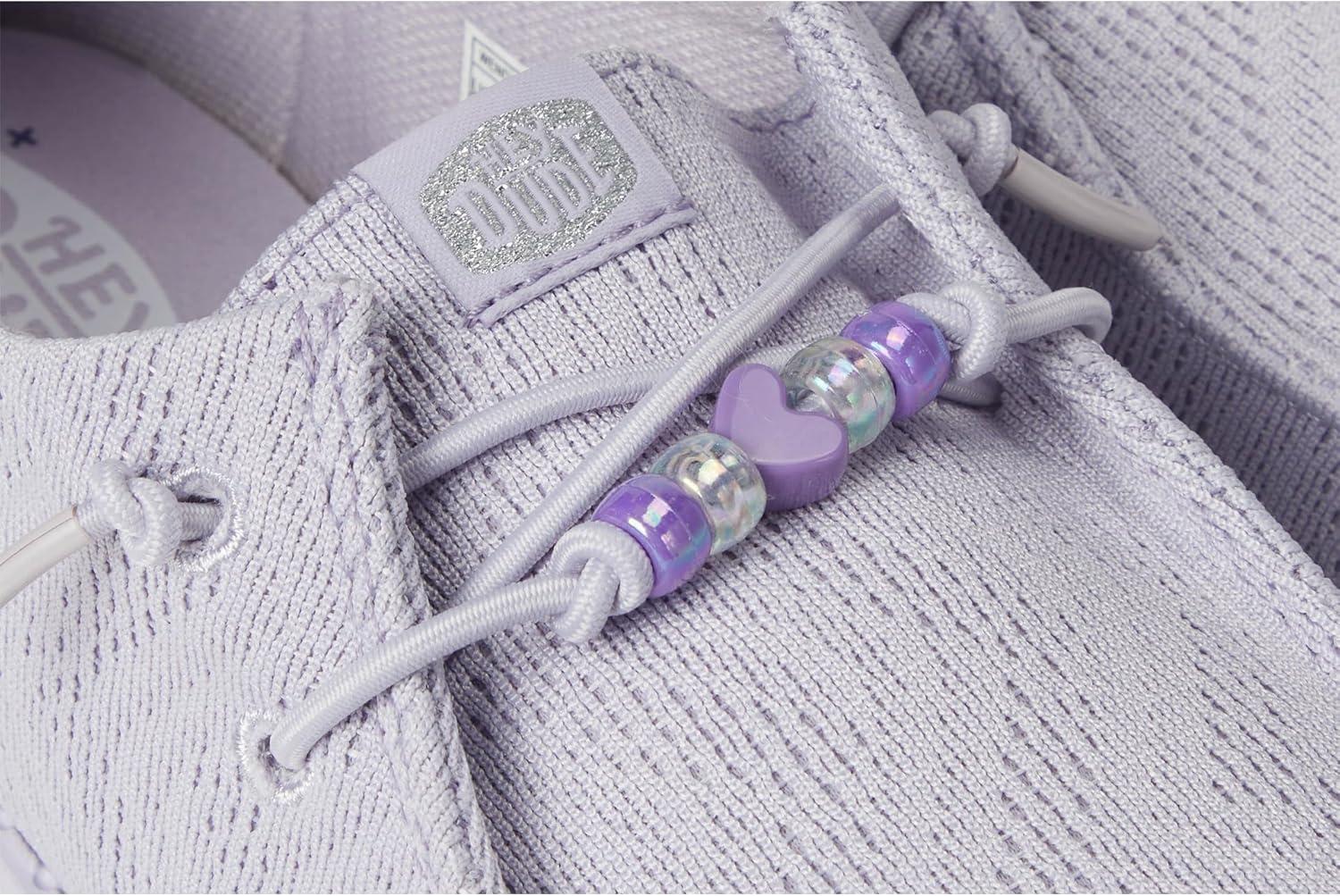 imageHEYDUDE Girls Wendy Funk Shoelry Little Big Kid SlipOnThistle Purple