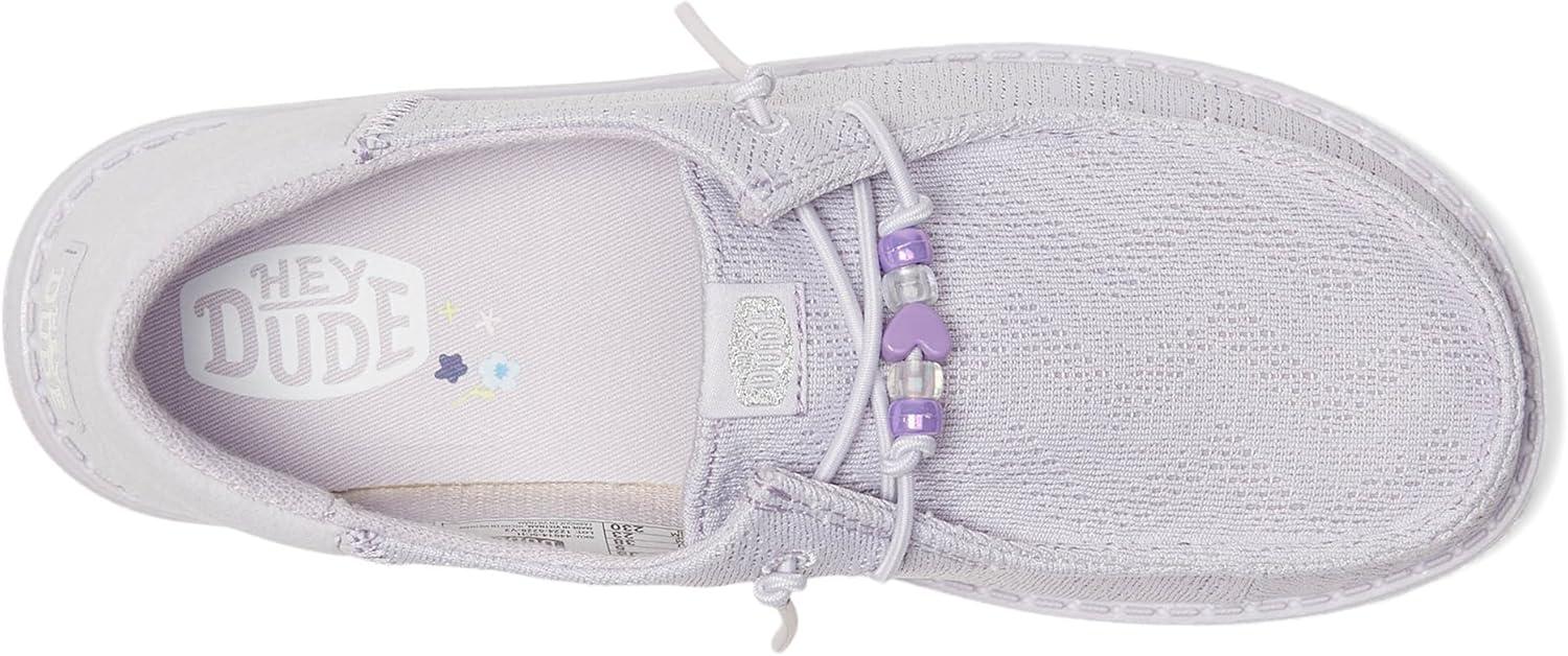 imageHEYDUDE Girls Wendy Funk Shoelry Little Big Kid SlipOnThistle Purple