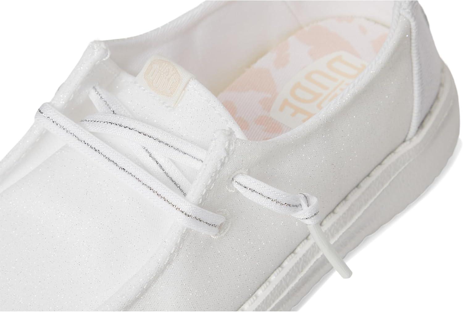 imageHEYDUDE Girls Wendy Stardust Toddler LoaferWhite
