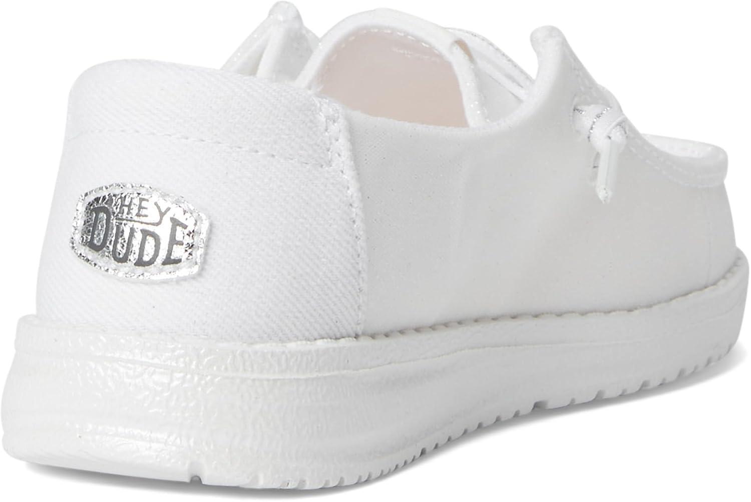 imageHEYDUDE Girls Wendy Stardust Toddler LoaferWhite