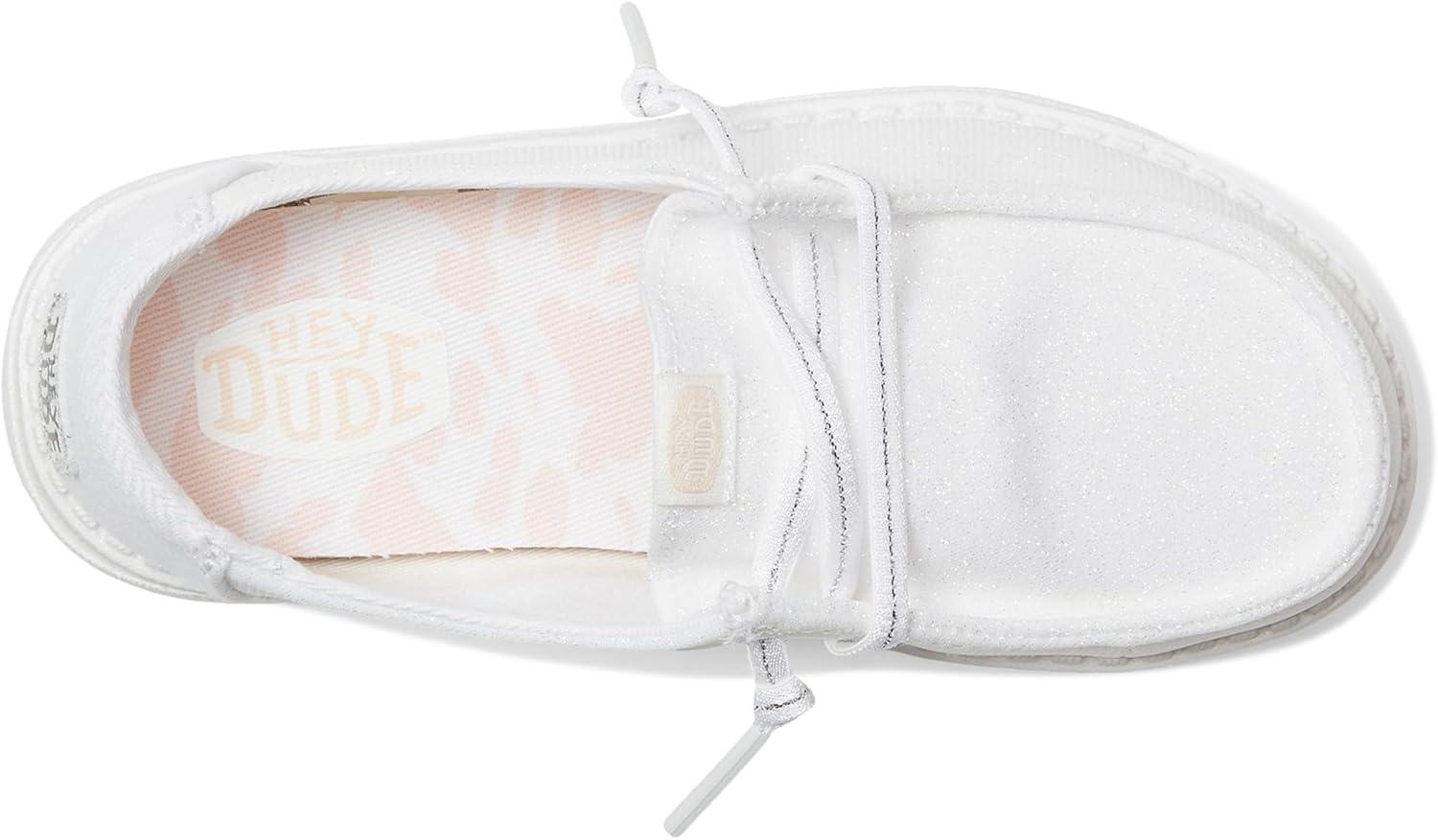 imageHEYDUDE Girls Wendy Stardust Toddler LoaferWhite