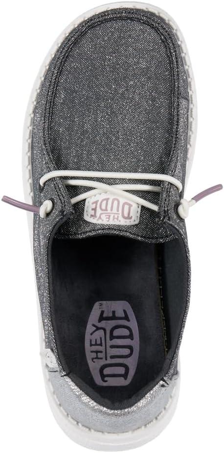 imageHEYDUDE UnisexChild Wendy Sparkle Kids LoaferCharcoal