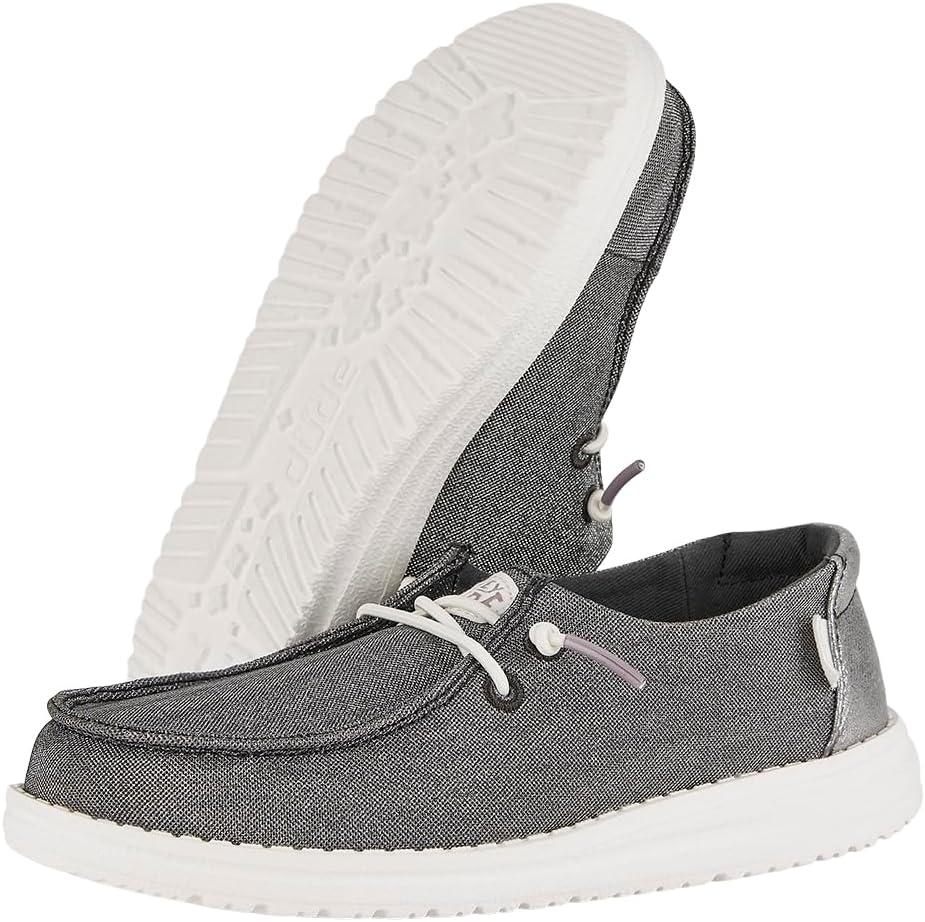 imageHEYDUDE UnisexChild Wendy Sparkle Kids LoaferCharcoal