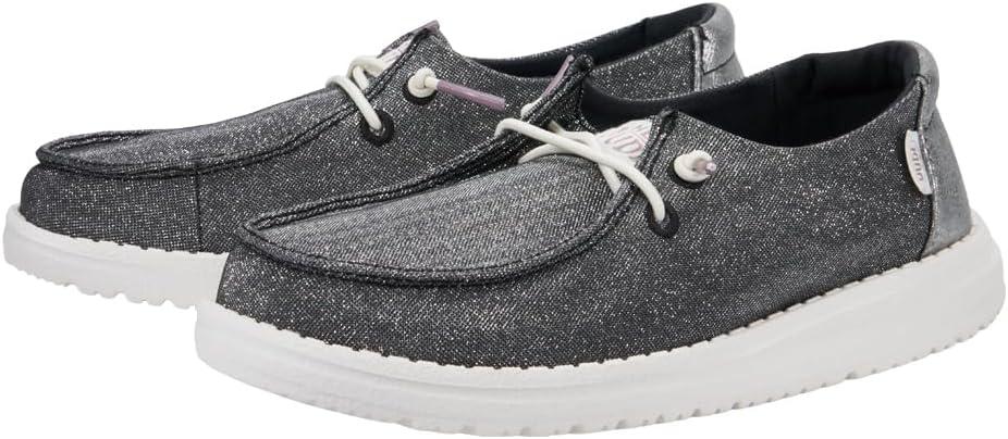 imageHEYDUDE UnisexChild Wendy Sparkle Kids LoaferCharcoal