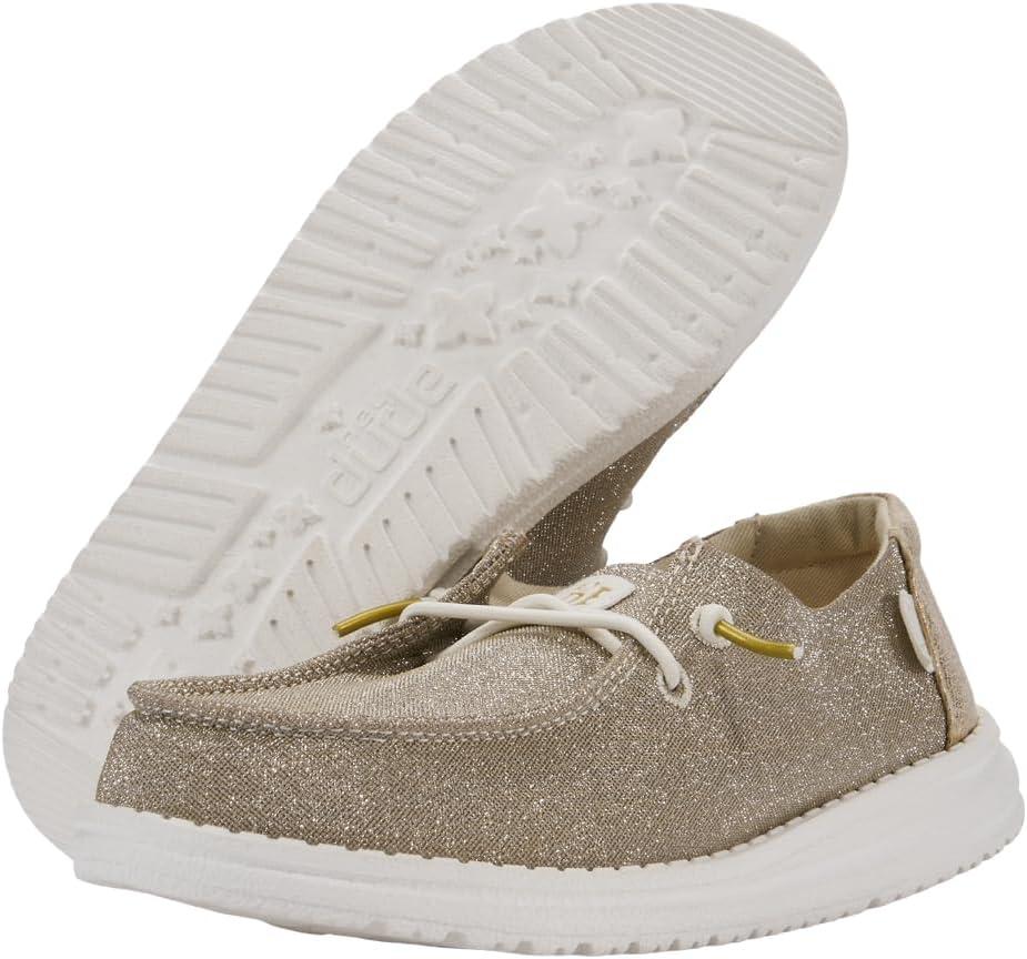 imageHEYDUDE UnisexChild Wendy Sparkle Kids LoaferGold