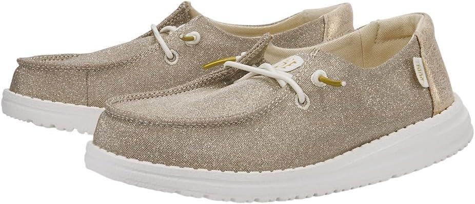 imageHEYDUDE UnisexChild Wendy Sparkle Kids LoaferGold