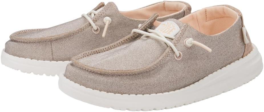 imageHEYDUDE UnisexChild Wendy Sparkle Kids LoaferRose Gold