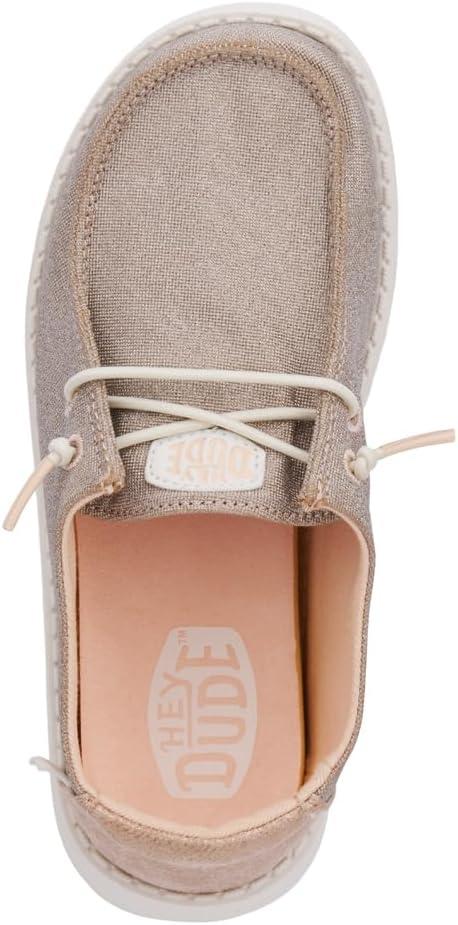 imageHEYDUDE UnisexChild Wendy Sparkle Kids LoaferRose Gold