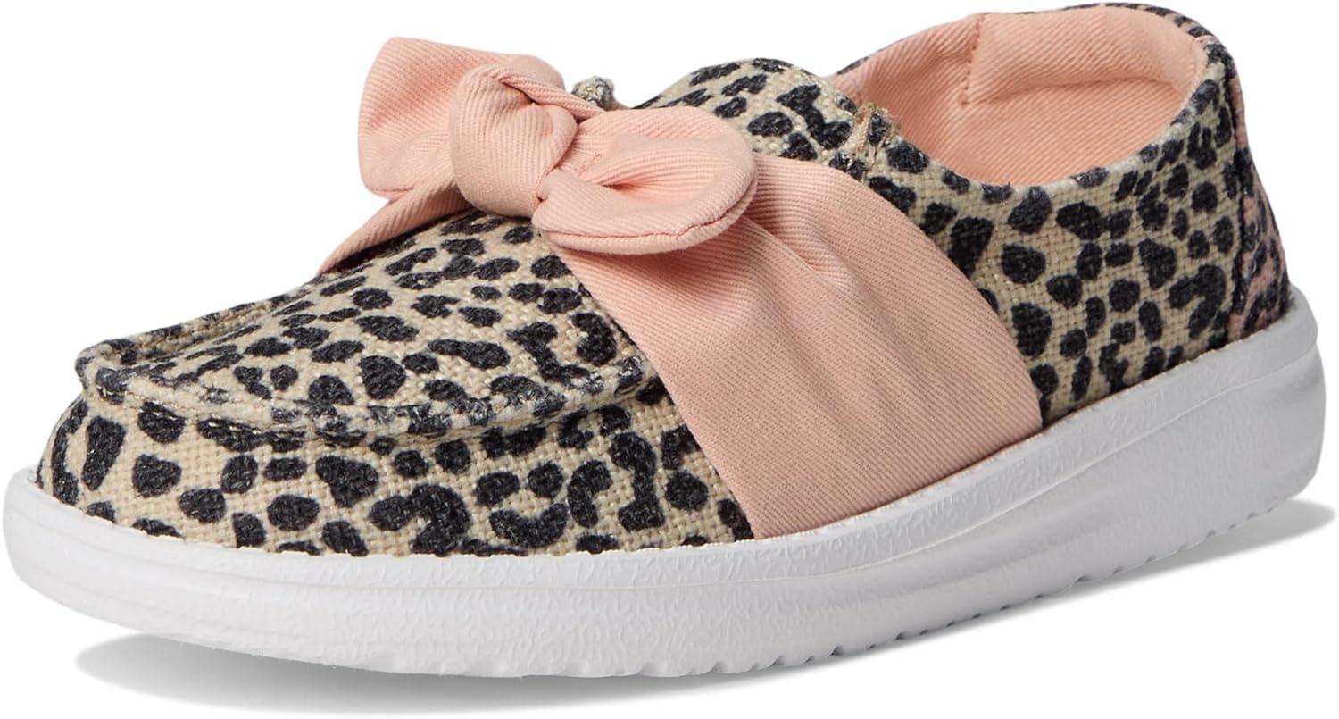 imageHEYDUDE Womens Wendy Bow Stardust Little Big Kid LoaferPrints Leopard