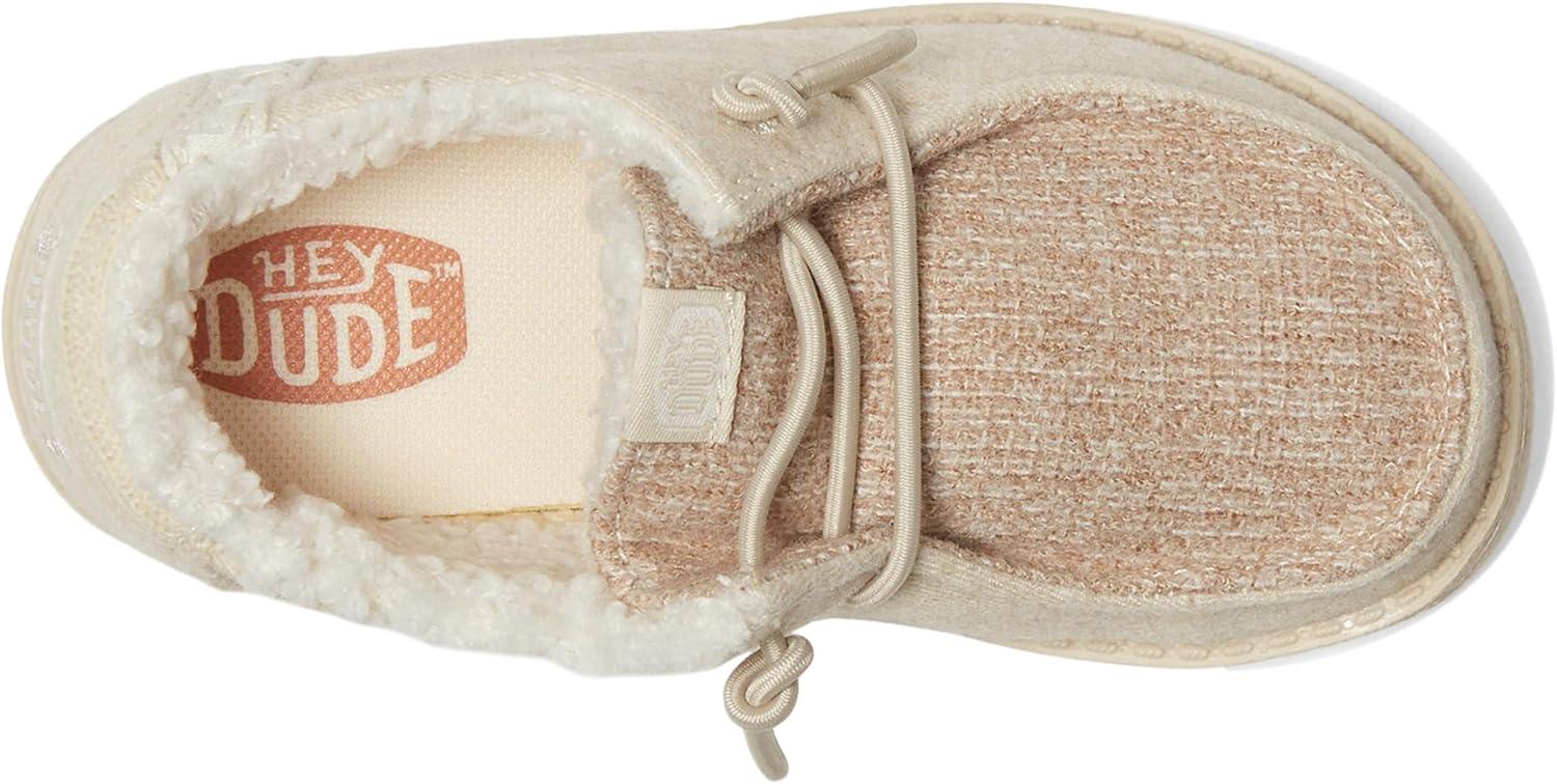 imageHEYDUDE Womens Wendy Brushed Cozy Toddler LoaferIvory