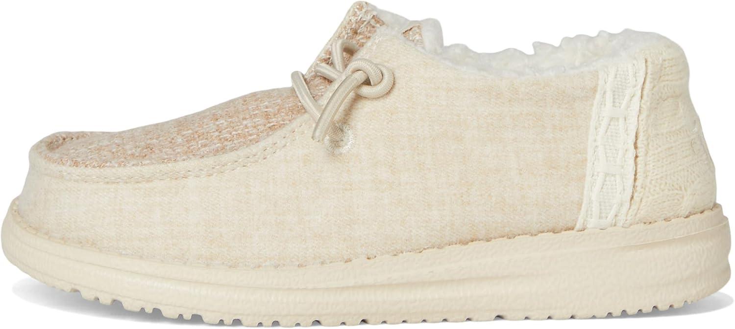imageHEYDUDE Womens Wendy Brushed Cozy Toddler LoaferIvory