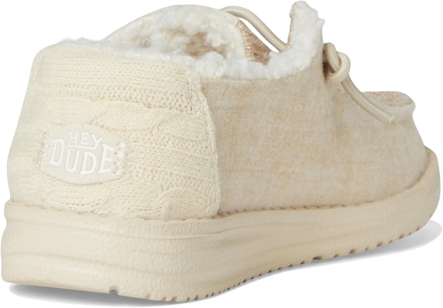 imageHEYDUDE Womens Wendy Brushed Cozy Toddler LoaferIvory
