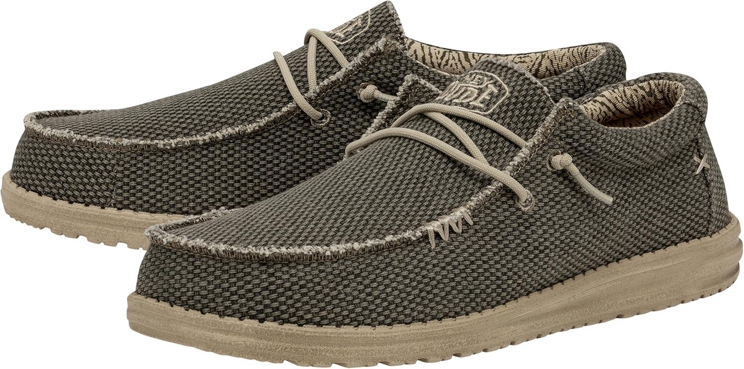 imageHEYDUDE Womens Wendy Canvas Womens Shoes Womens Slipon Loafers Comfortable ampamp LightWeightArmy
